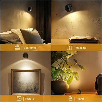 Draadloze LED Accentlamp Dimbaar met Aanraakbediening Zwart voor Kunst en Decoratie