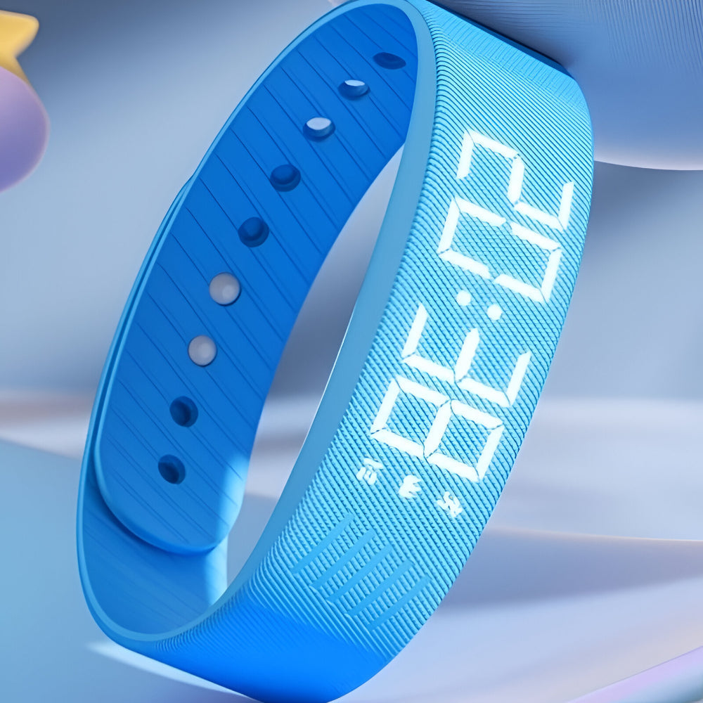 Digitaal LED Sporthorloge met Siliconen Band Waterdicht Licht Dames Heren Unisex Training Fitness Dagelijks Gebruik USB Oplaadbaar