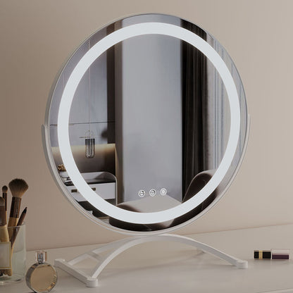 Make-up Spiegel LED Verlichting Oplaadbaar 40cm 360° Draaibaar Dimbaar 3 Lichtmodi
