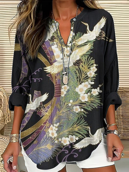 Vrouwelijke Bloemen Blouse Elegant en Stijlvol