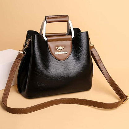 Leren Handtas voor Dames Twee-Kleurig Stijlvol Design - StudioMarella