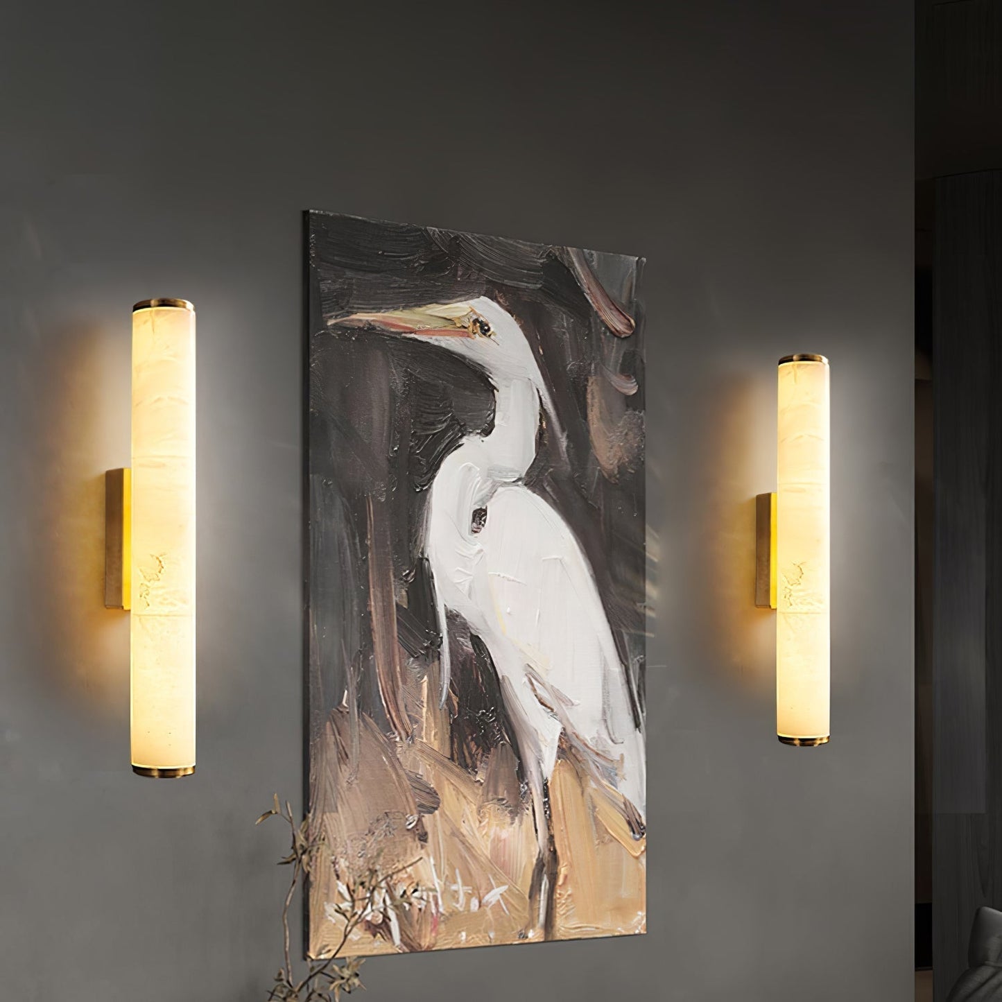 Wandlamp Marmerlook Koper LED 1 Licht Minimalistisch Modern Design