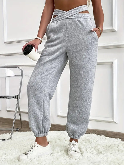 Dames Joggingbroek Zacht en Comfortabel Effen Gebreid
