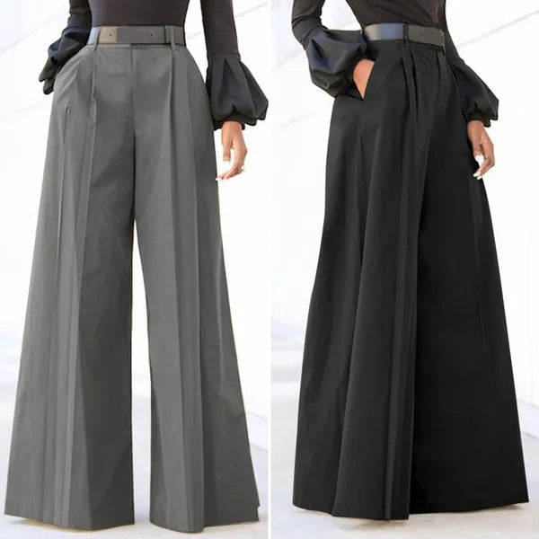 Dames Broek Wijde Pijpen Hoge Taille Comfortabele Zittende Broek