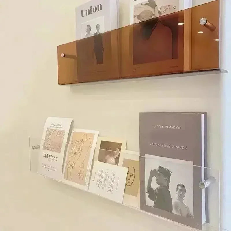 Wandplank PVC Zwevend Tijdschriftenrek 40cm 50cm 80cm Boeken Woonkamer Modern