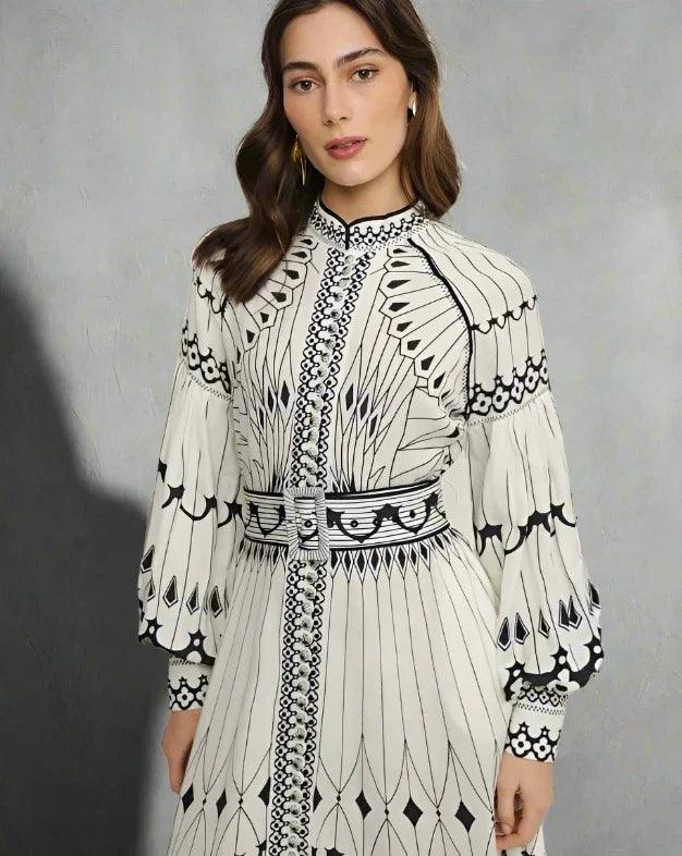 Zomerjurk Vrouw Vlinderjurk met Taille Riempe