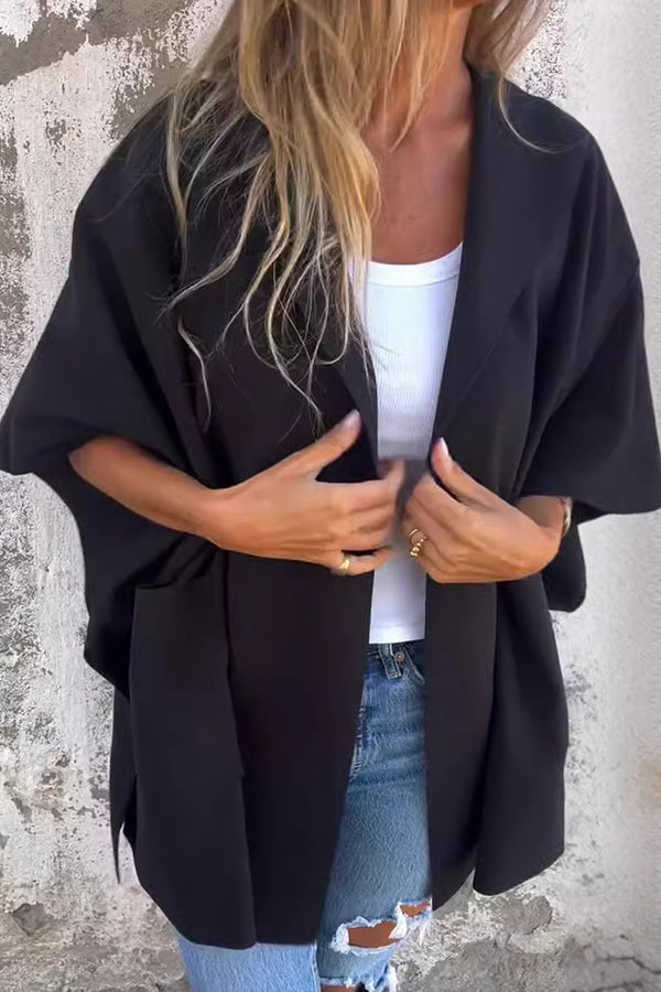Dames Cape Jas Losvallend Oversized Warm