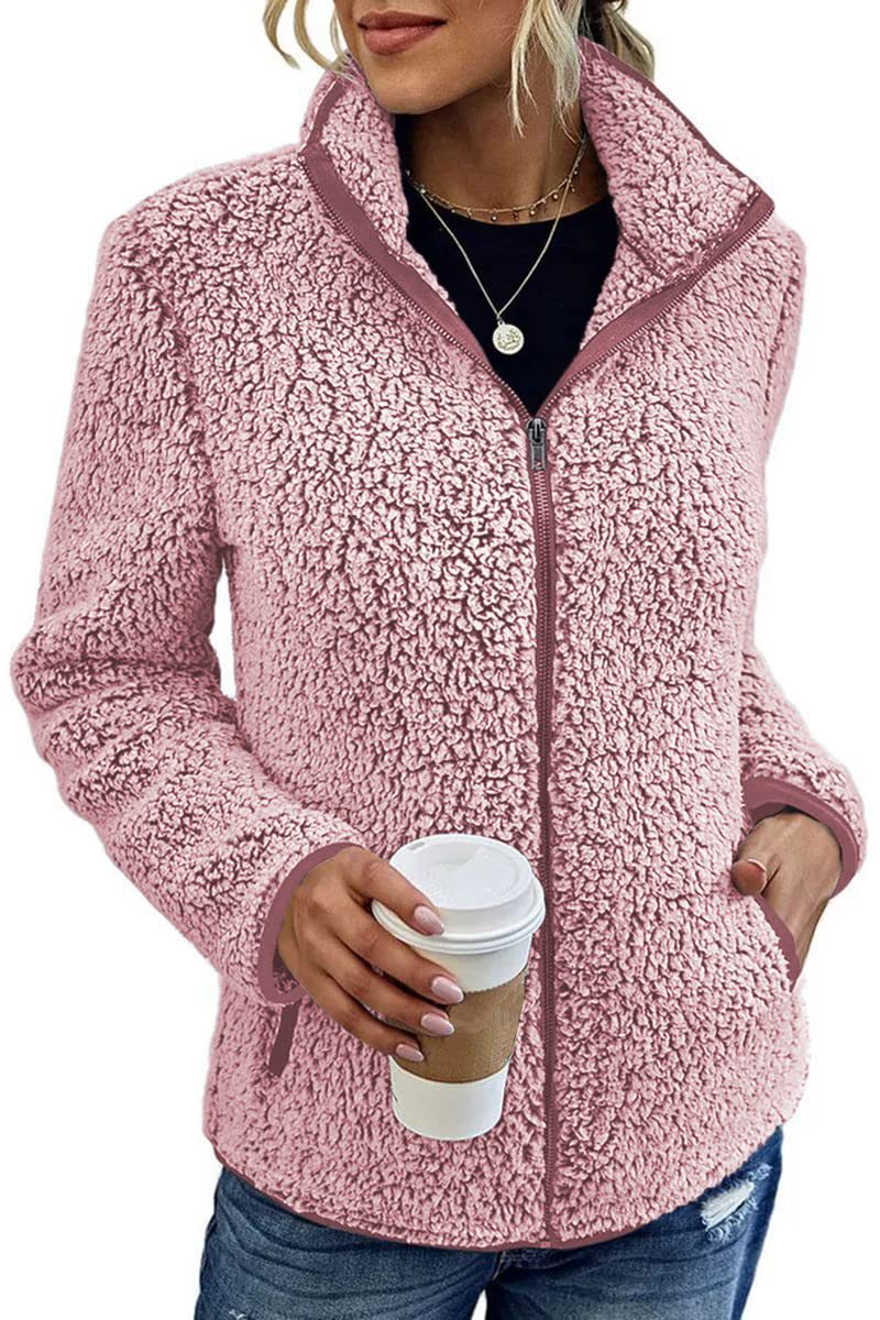 Dames Fleece Jas Warm en Waterdicht met Rits