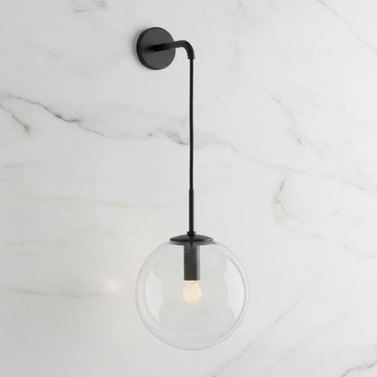 Glazen Wandlamp met Metalen Armatuur – Moderne Wandverlichting voor Hal, Slaapkamer en Woonkamer