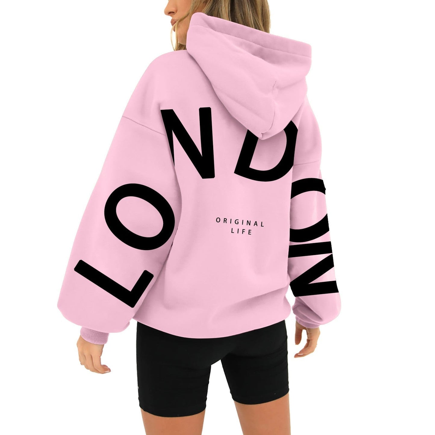 Dames Hoodie London Print Zacht en Comfortabel
