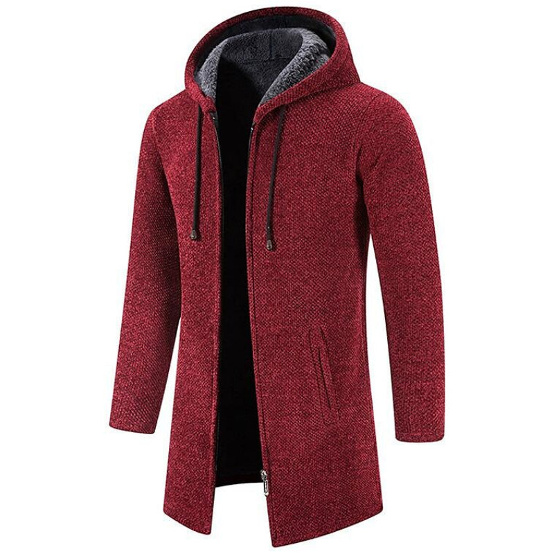 Herenvest Fleece Halflang met Capuchon en Rits