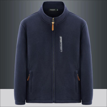 Daan | Dubbelzijdige fleecejas in de kleur Blauw voor heren in Lounge stijl ideaal voor de herfst.