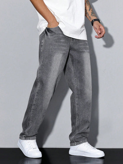 Heren Spijkerbroek Regular Fit Rechte Pasvorm Jeans