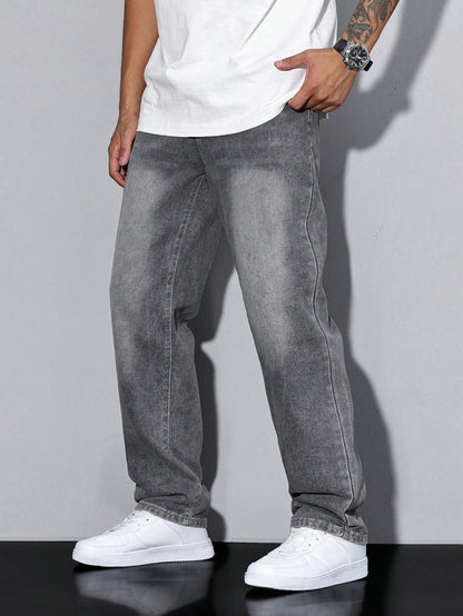 Heren Spijkerbroek Regular Fit Rechte Pasvorm Jeans