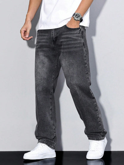 Heren Spijkerbroek Regular Fit Rechte Pasvorm Jeans