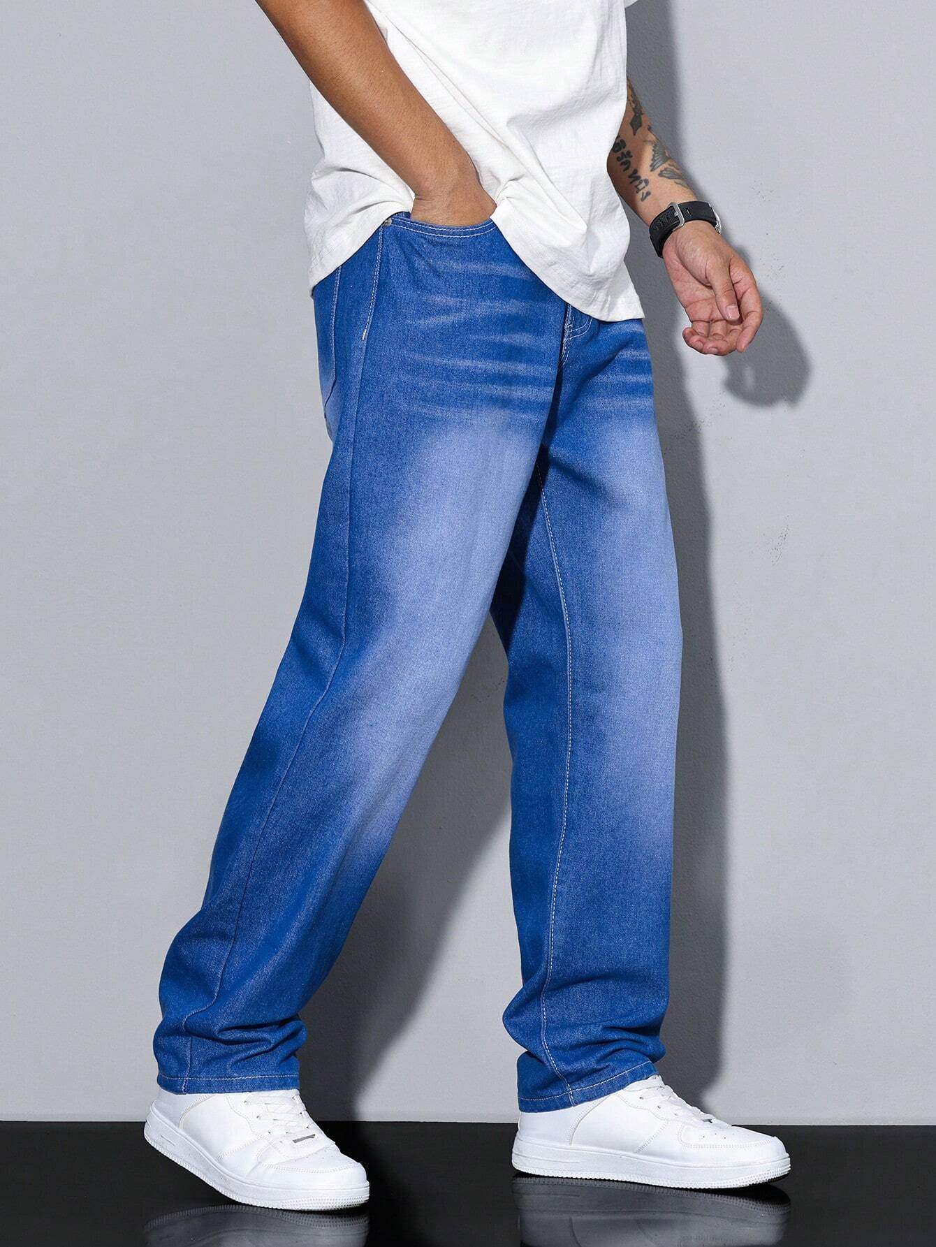 Heren Spijkerbroek Regular Fit Rechte Pasvorm Jeans