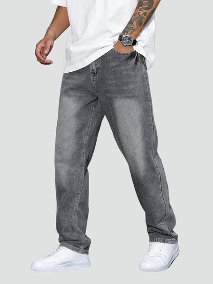 Heren Spijkerbroek Regular Fit Rechte Pasvorm Jeans - StudioMarella