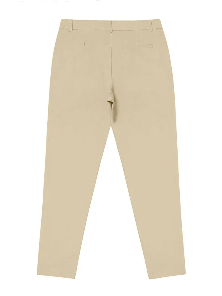 Daan | Stijlvolle potloodbroek voor heren in de kleur Khaki voor heren in stijl ideaal voor de lente.