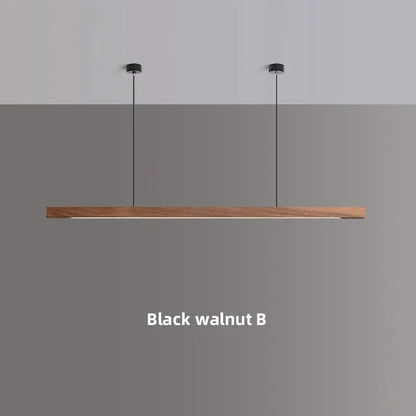 Hanglamp Hout LED Lineair Dimbaar 80cm 120cm 150cm Eettafel Keuken Woonkamer