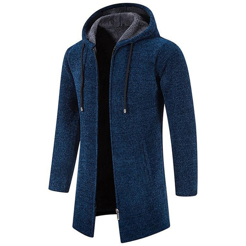 Herenvest Fleece Halflang met Capuchon en Rits
