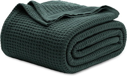 Lichtgewicht Katoenen Wafelplaid Tweepersoonsbed Zacht Ademend Deken Scandinavisch Design 90x90 cm Woonkamer