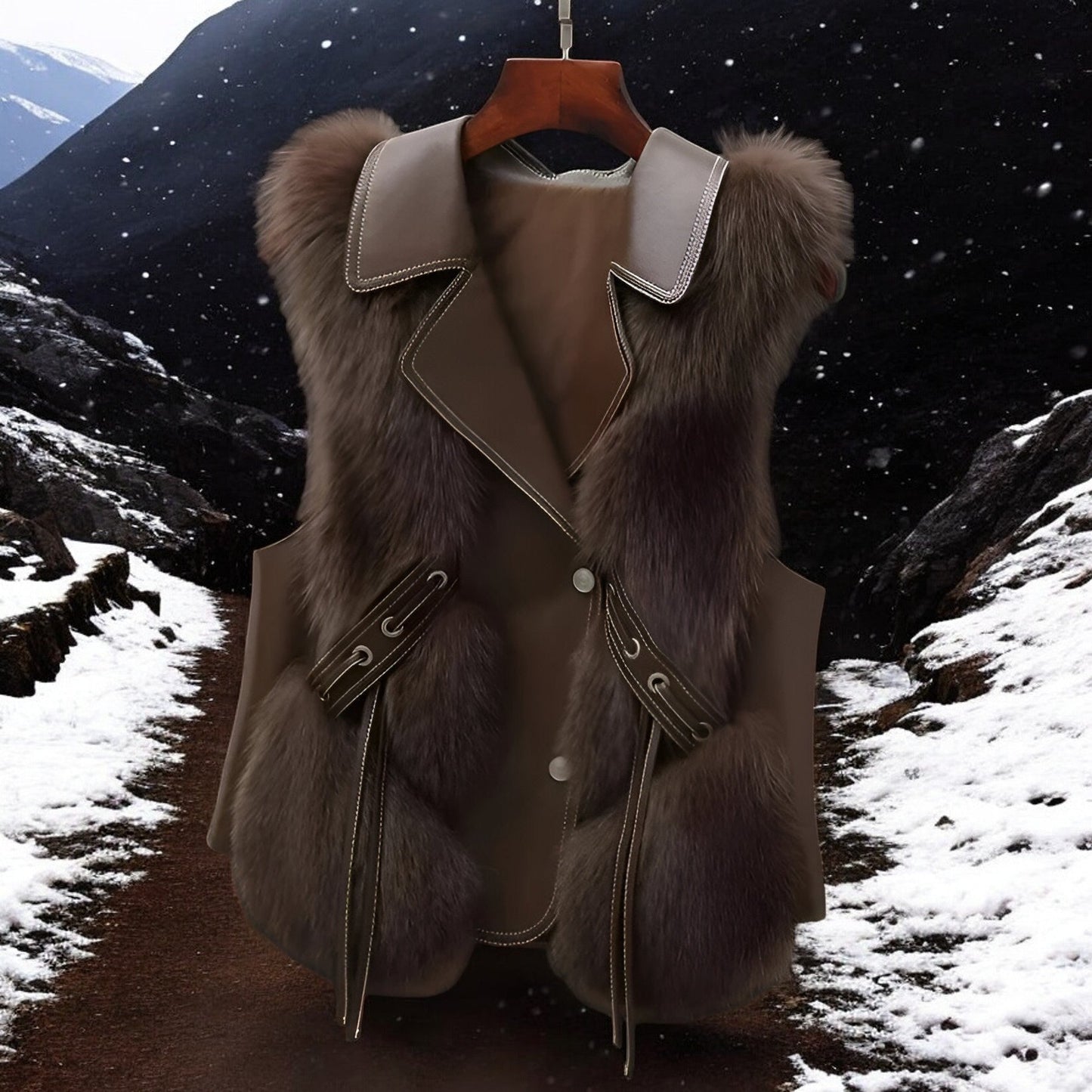 Bontjas Gilet van Artic Fox Fur