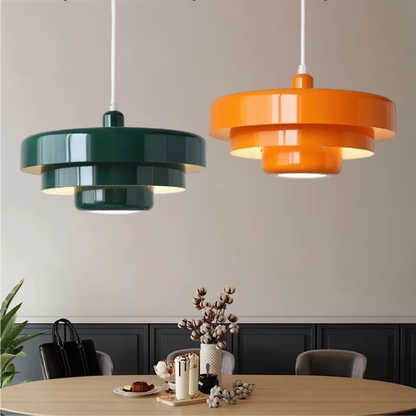 Hanglamp Ijzer Bauhaus Industrieel Oranje Goud Zwart 35cm Pendellamp Eetkamer Slaapkamer