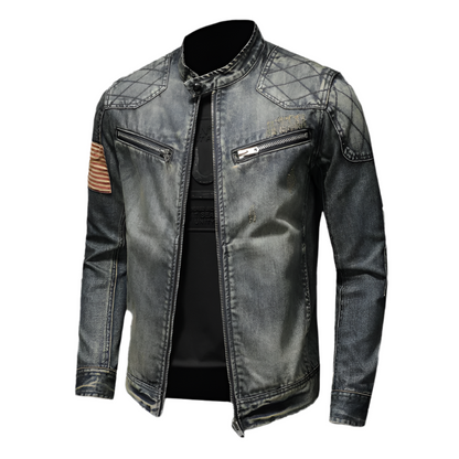 Leren Bikerjas Vintage Look Heren Motorjack - StudioMarella