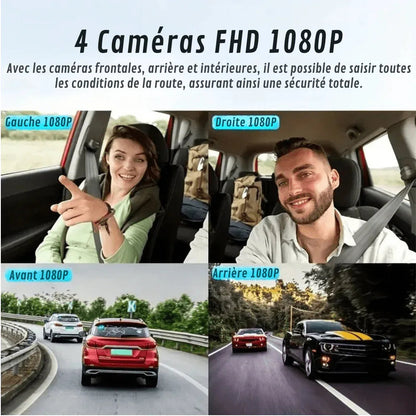 Dashcam met 360° Panoramische Visie Full HD Nachtzicht Auto Camera Parkeerbewaking Veiligheid Opname