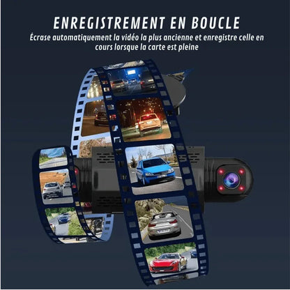 Dashcam met 360° Panoramische Visie Full HD Nachtzicht Auto Camera Parkeerbewaking Veiligheid Opname