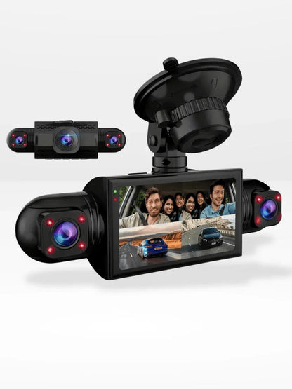 Dashcam met 360° Panoramische Visie Full HD Nachtzicht Auto Camera Parkeerbewaking Veiligheid Opname