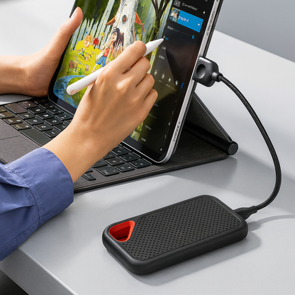 Externe SSD-Schijf 2TB – Compacte Harde Schijf voor Laptop & Smartphone