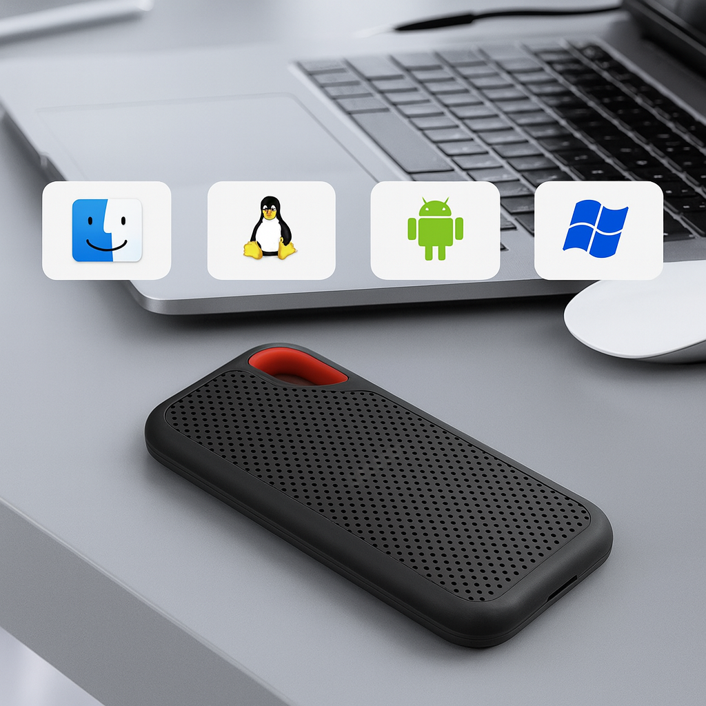 Externe SSD-Schijf 2TB – Compacte Harde Schijf voor Laptop & Smartphone