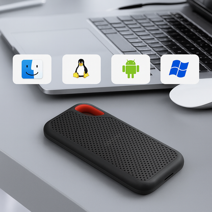 Externe SSD-Schijf 2TB – Compacte Harde Schijf voor Laptop & Smartphone