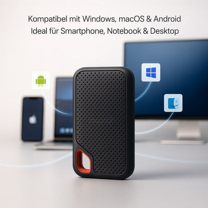 Externe SSD-Schijf 2TB – Compacte Harde Schijf voor Laptop & Smartphone