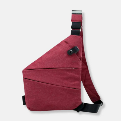 Crossbody Organizer Tas met Verborgen Ritsen – Veilige Reistas met RFID-Bescherming – Diefstalwerend en Waterafstotend