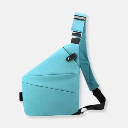 Crossbody Organizer Tas met Verborgen Ritsen – Veilige Reistas met RFID-Bescherming – Diefstalwerend en Waterafstotend