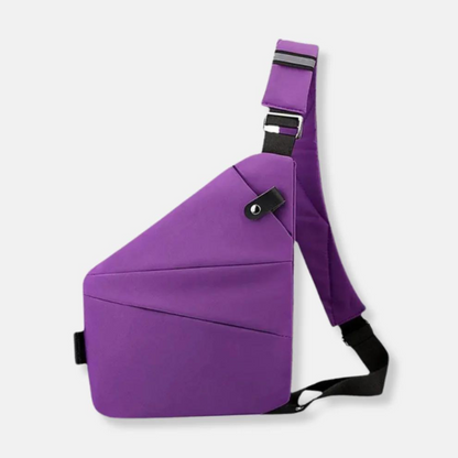 Crossbody Organizer Tas met Verborgen Ritsen – Veilige Reistas met RFID-Bescherming – Diefstalwerend en Waterafstotend