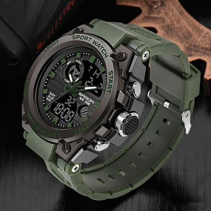 Multifunctioneel Horloge met Analoge en Digitale Display voor Heren
