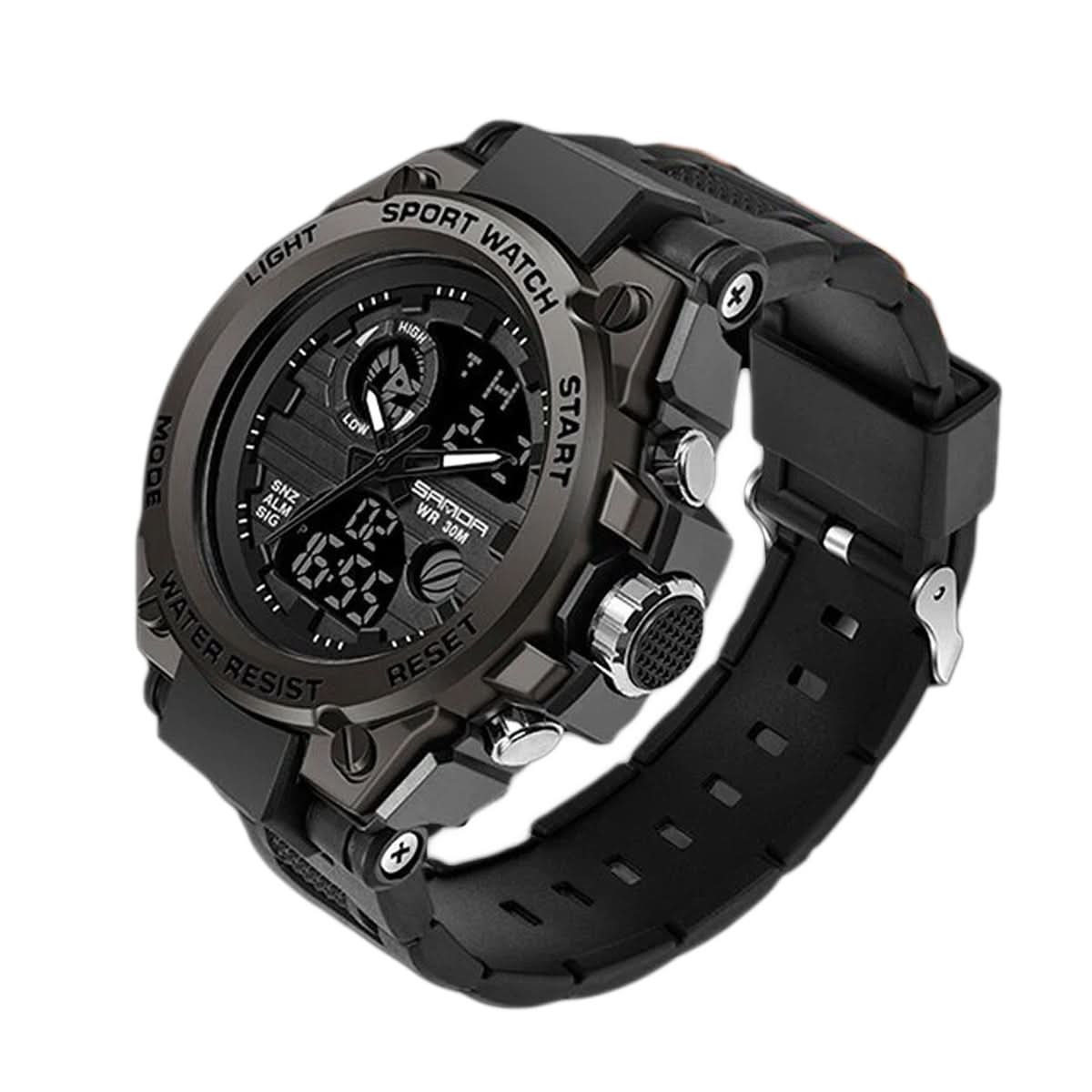 Multifunctioneel Horloge met Analoge en Digitale Display voor Heren