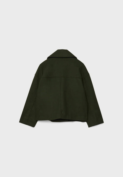 Dames Peacoat Dubbelrij Relaxed Fit Lange Jas