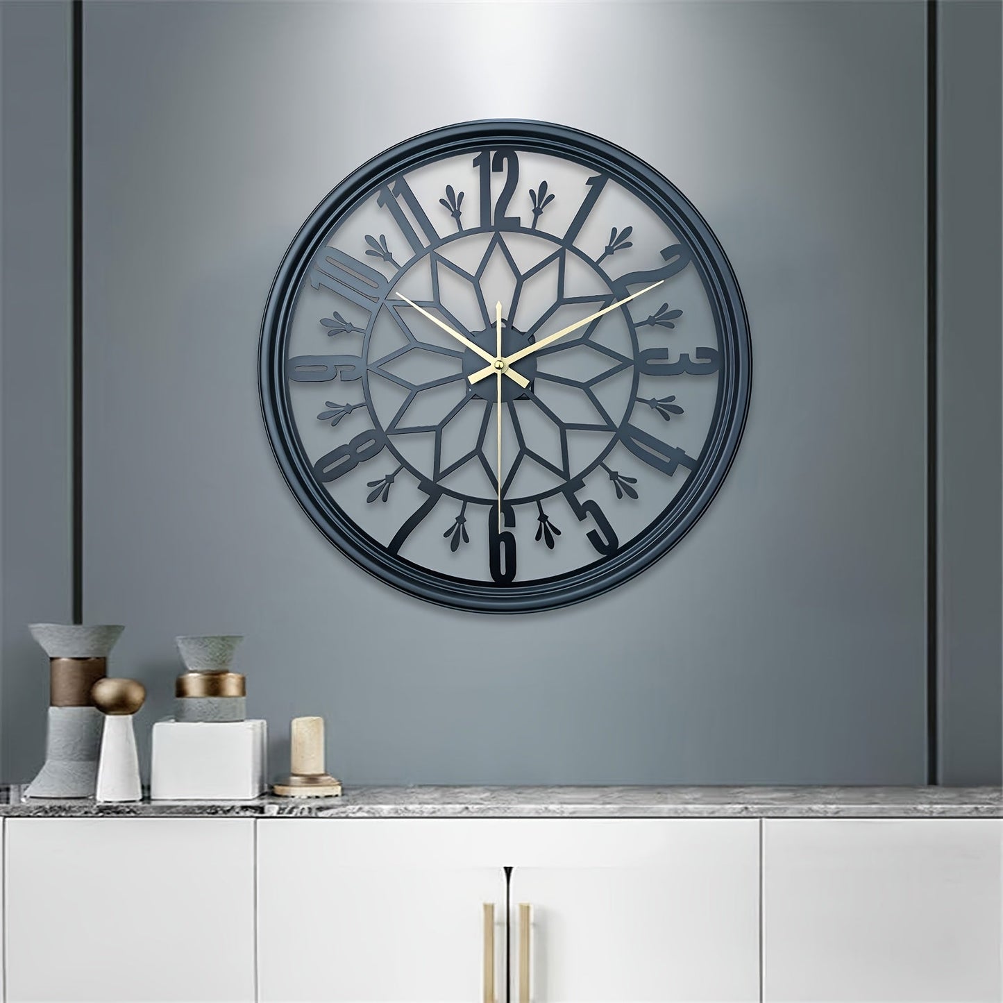Industriële Wandklok 30cm Vintage Metaal Stille Beweging