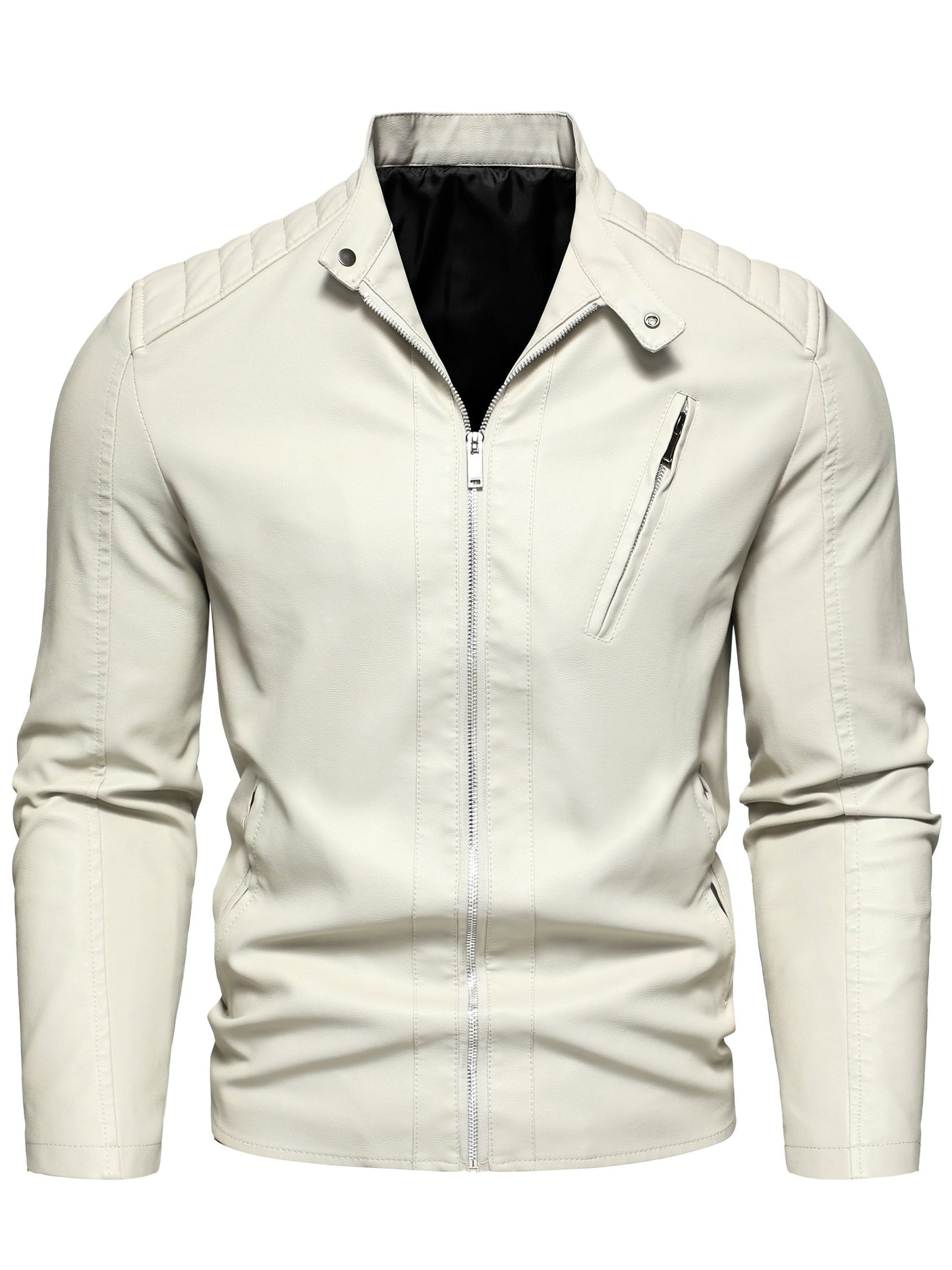 Leren Jas Met Rits Elegant Design - StudioMarella