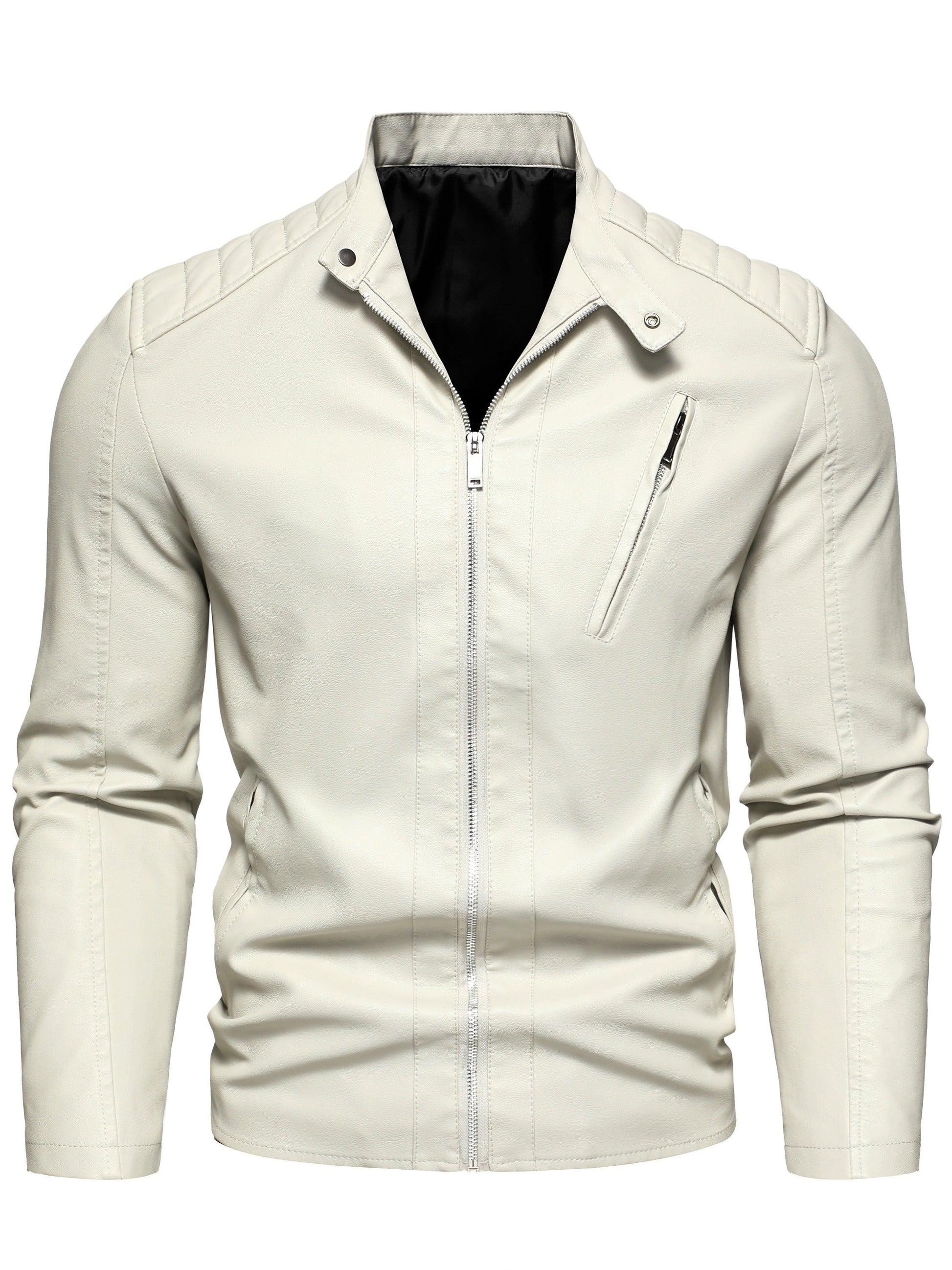 Leren Jas Met Rits Elegant Design - StudioMarella