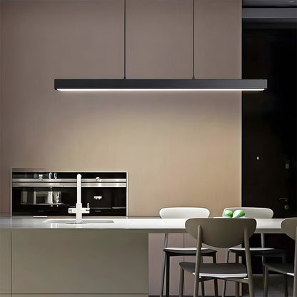 Verumo Hanglamp LED Metaal Zwart Keukeneiland Eettafel Moderne Verlichting Lineaire Hanglamp