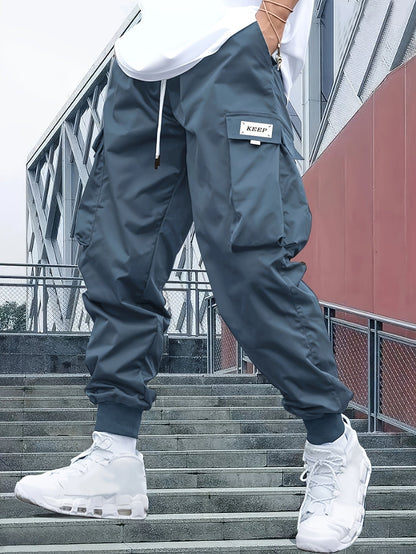 Heren Joggingbroek Cargo Met Veel Zakken en Cuffed Pijpen