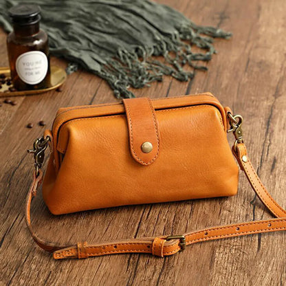 Crossbody Schoudertas Leer 22x12x6 cm Handgemaakt Damestas voor Dagelijks Gebruik Elegante Compacte Tas