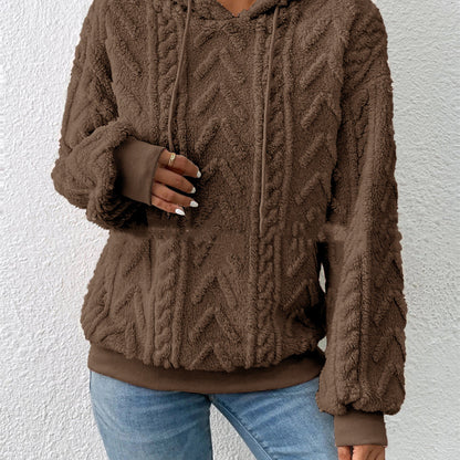 Dames Hoodie Zacht Geometrisch Patroon Warm en Comfortabel