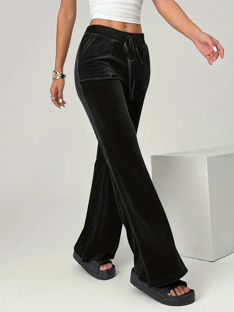 Dames Zomerbroek Wijde Comfortabele Fluwelen Broek
