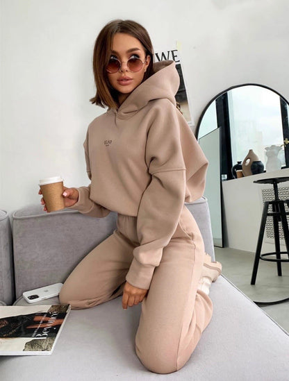 Dames Jogger Set Zacht Comfortabel Hoodie en Broek